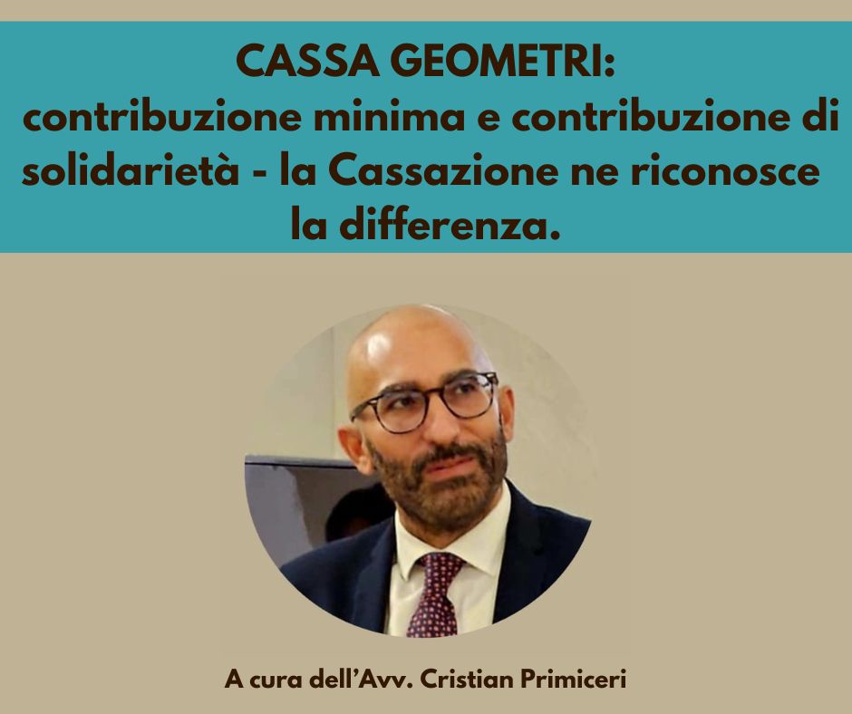 Cassa Geometri Contribuzione Minima E Contribuzione Di Solidariet